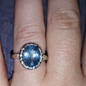 Sterling & blue topaz ring